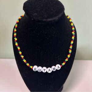 NWOT y2k vintage Guyana beaded friendship necklace beaded multicolour jewelry